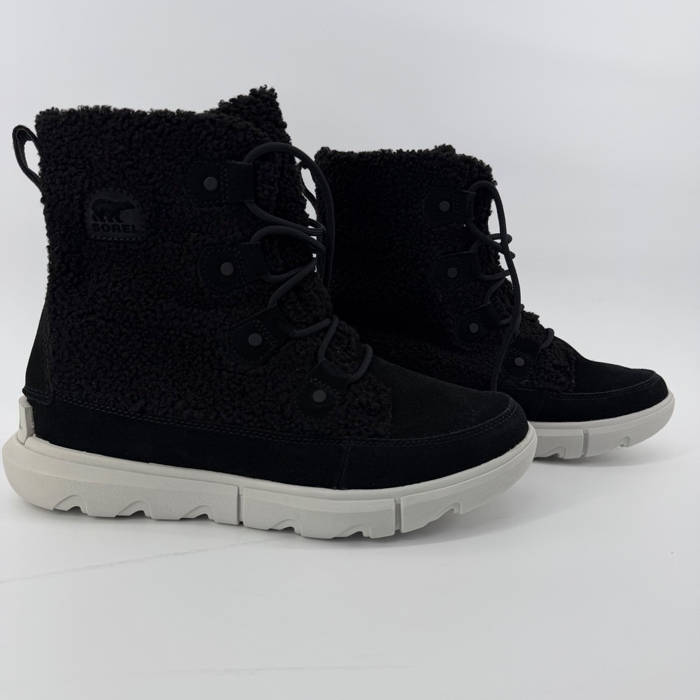 Sorel Womens Explorer Boots 9 Waterproof Insulated Cozy Joan Faux Fur